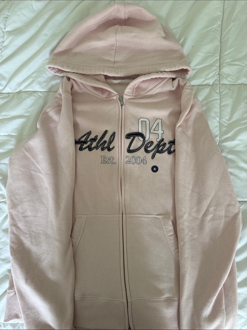 Hollister Light Pink Zip-Up Hoodie